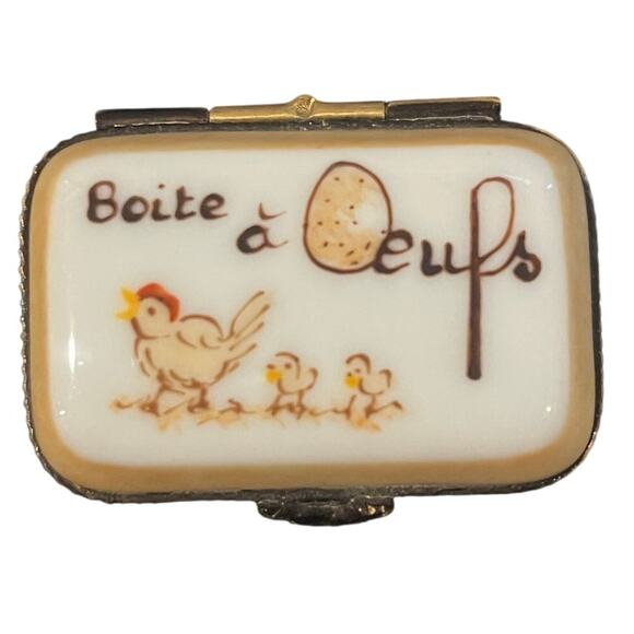 Limoges Other - Vintage & Rare Limoges France Trinket Box - Boite a' Ouefs